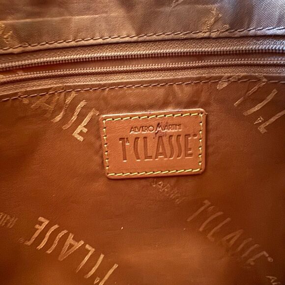 VTG Alviero Martini 1a Classe Geo Map Print Shoulder Bag Tan Brown - Picture 11 of 11